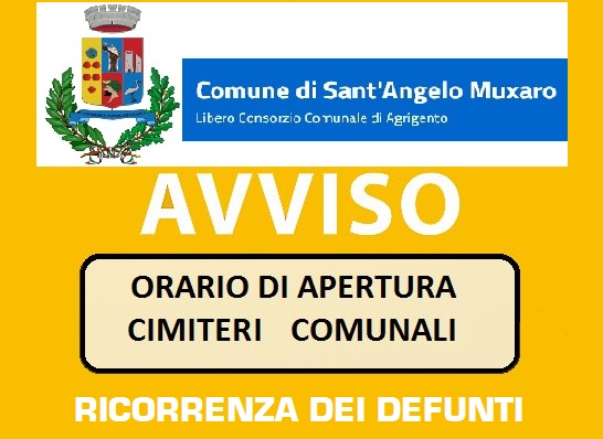 AVVISO - APERTURA CIMITERO