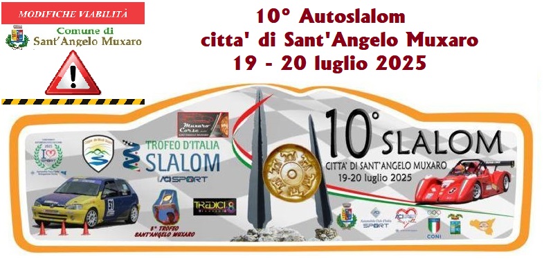 AVVISO MODIFICA VIABILITA' - 10° AUTOSLALOM CITTA' DI SANT'ANGELO MUXARO